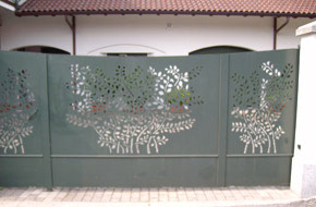 Cancello in ferro tagliato al laser